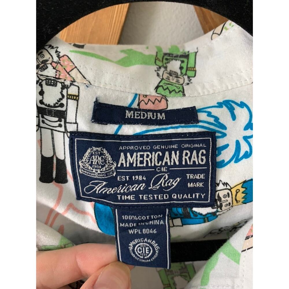 American Rag Nutcracker & Palms Buttonup - image 2